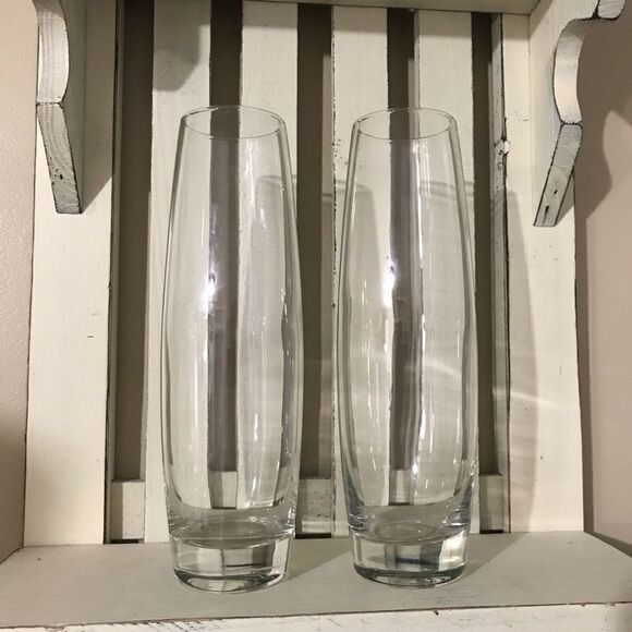 Libbey Bud Vases 2‎ Clear Glass - Picture 11 of 14